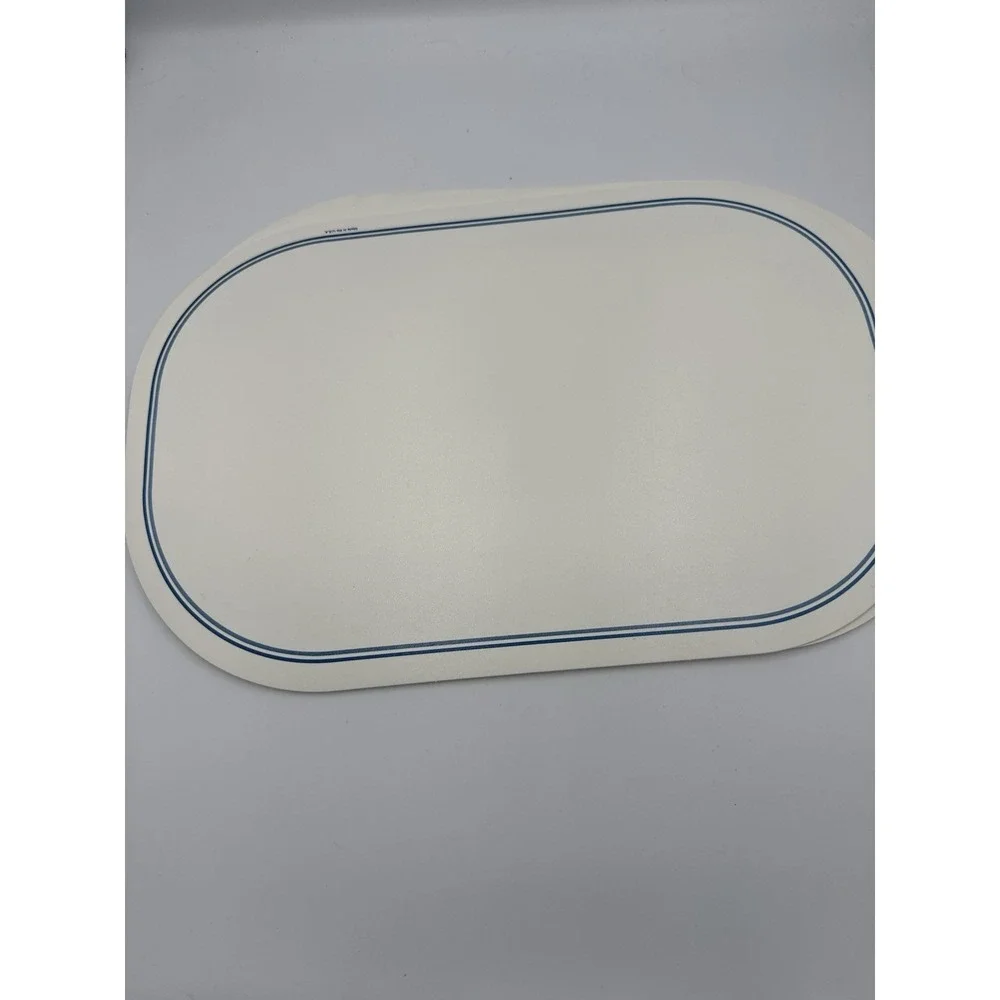 4 Corelle BLUE VELVET  Reversible Placemats Plastic Vinyl Double 2 Sided